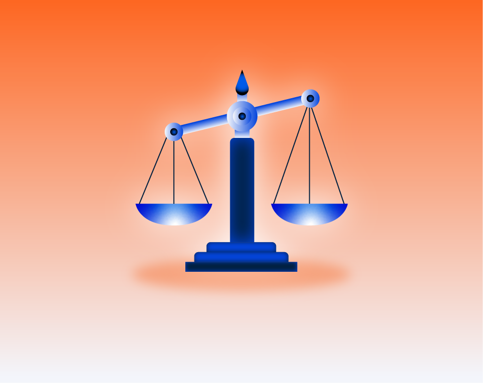 Illustration d’une balance de la justice